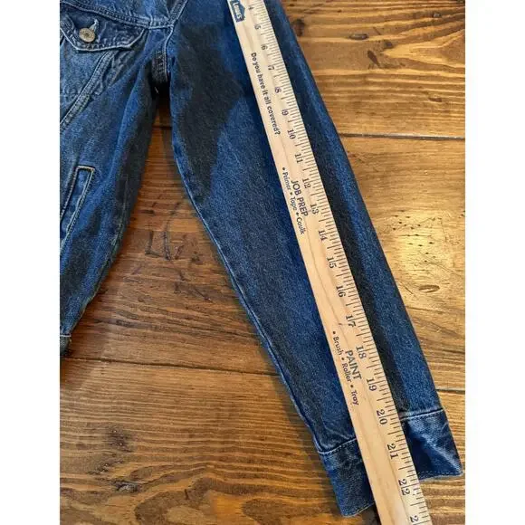 Gap Kids Girl’s XXL Blue Jean Jacket Tomboy Button Down Denim Long Sleeve Unisex - Picture 9 of 11